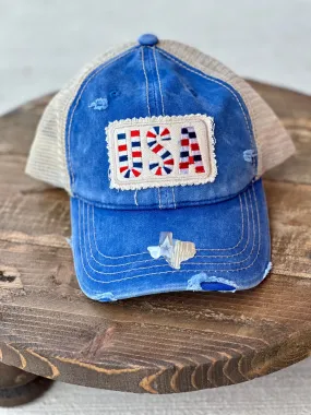 Usa Stripe Denim Cap