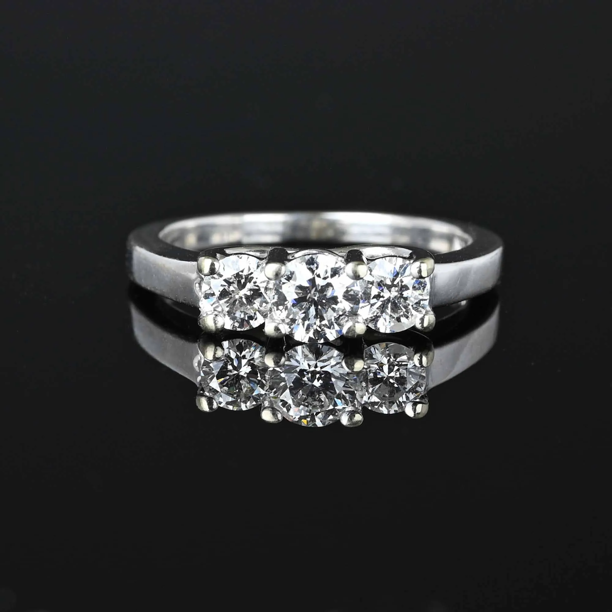 Vintage 1 CTW Diamond Three Stone Trilogy Ring