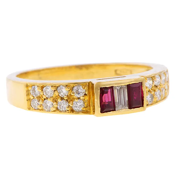 Vintage Ruby & Diamond Ring