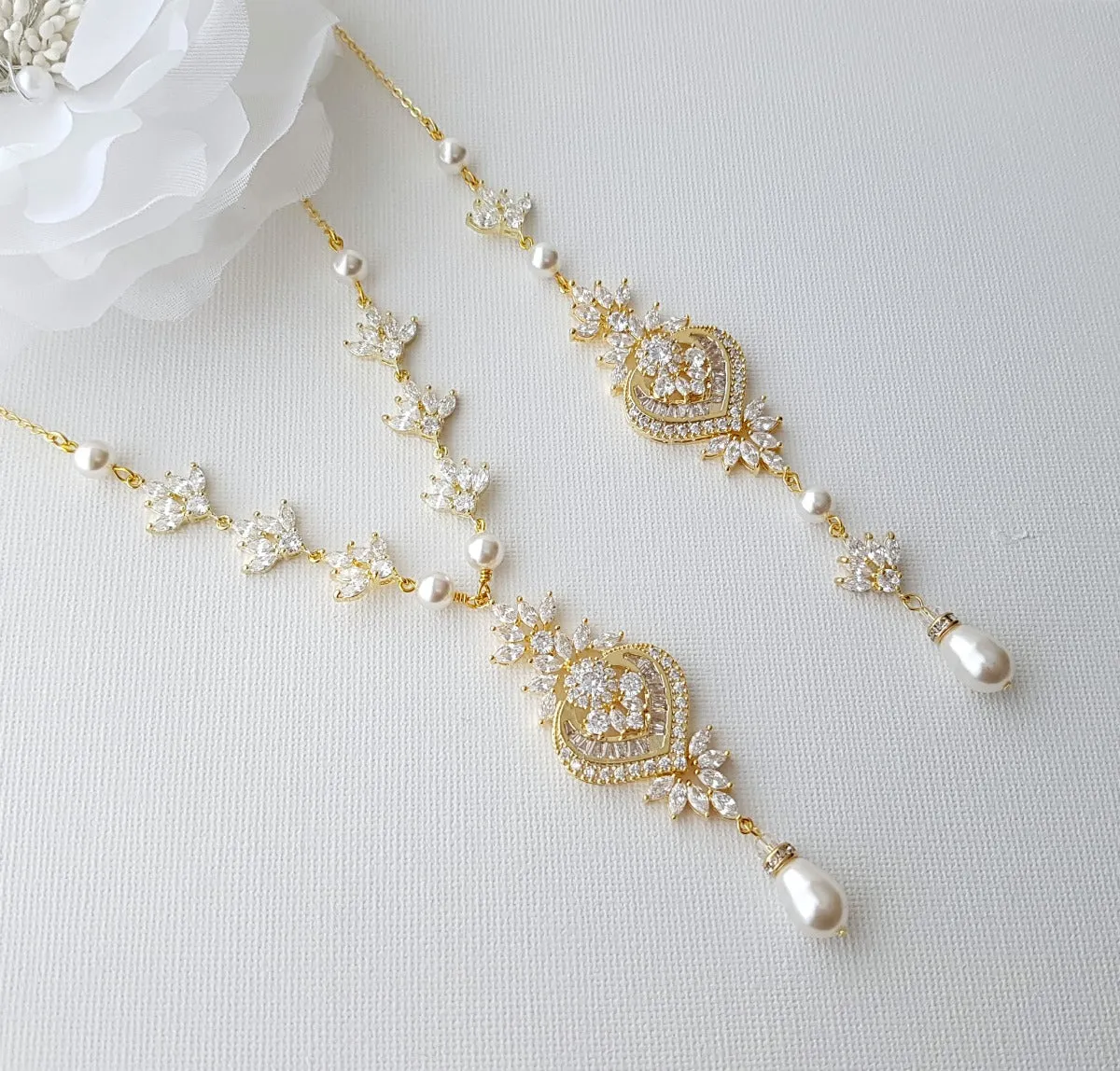 Wedding Necklace For Brides With Backdrop-Rosa