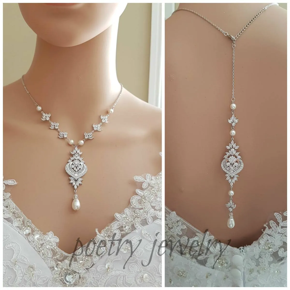 Wedding Necklace For Brides With Backdrop-Rosa