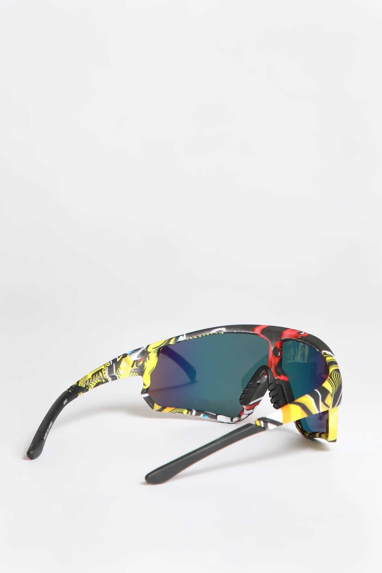 West49 Printed Shield Sunglasses