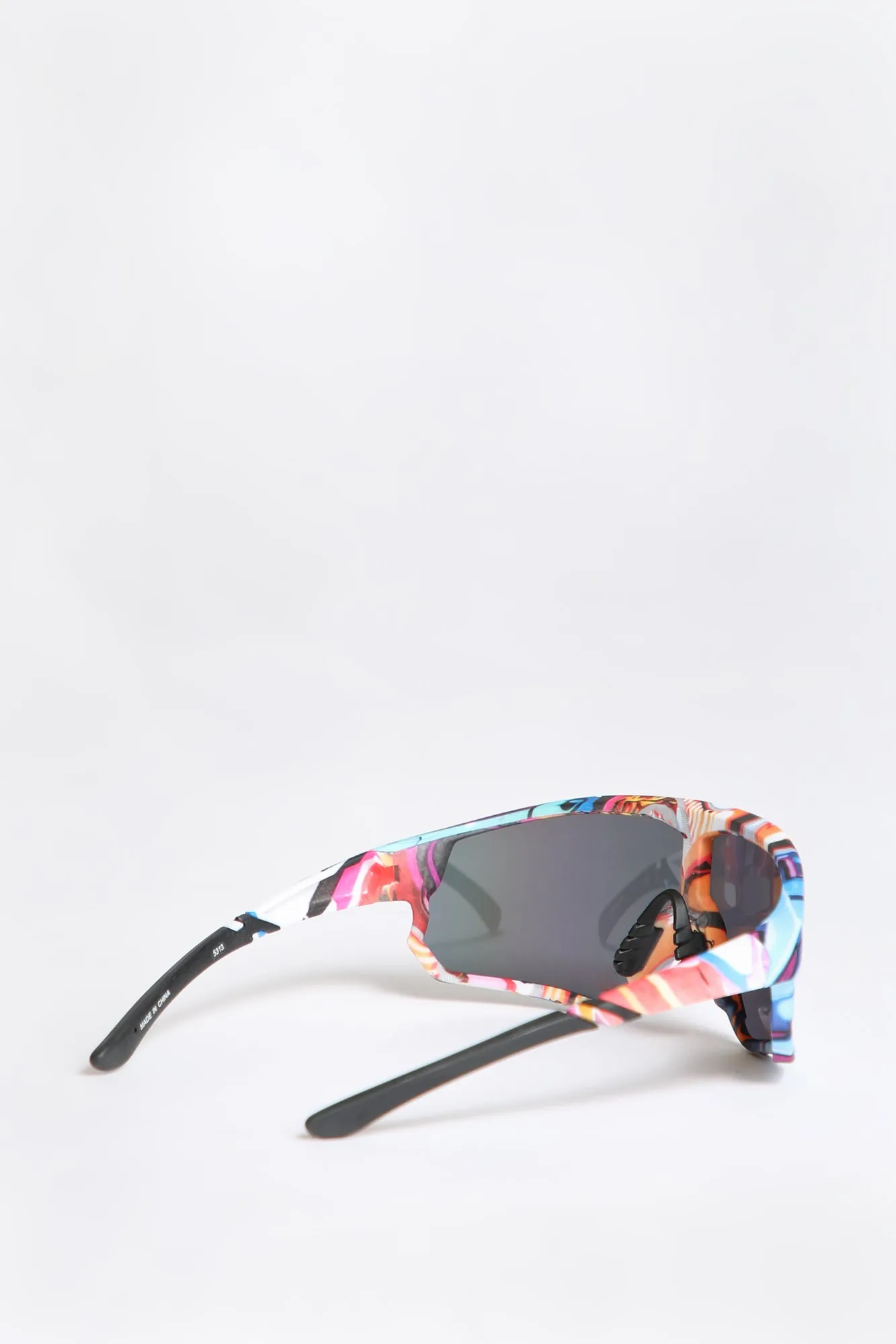 West49 Printed Shield Sunglasses