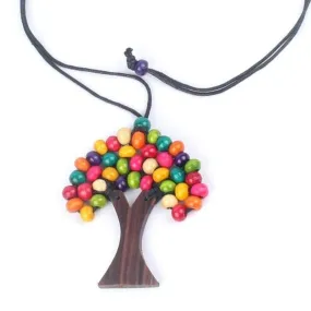 WOOD You Plant a Tree Multi-Color Wooded Necklace