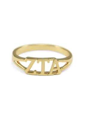 Zeta Tau Alpha Sunshine Gold Ring